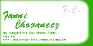 fanni chovanecz business card